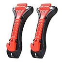 Car Safety Hammer, Car Emergency Escape Tool with Seat belt Cutter and Car Window Glass Breaker, Car Seatbelt Cutter 2 Pack