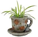 ABC Home Garden - Vaso per Piante Decorativo da Giardino, per Interni ed Esterni, Effetto Pietra