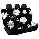 Jeiento Daisy Flowers Print Car Accessories Interior, Car Seat Cover, Bucket Seat Cover Automotive Seat Covers, Auto Seat Cover Protector Nonslip Cushion (Set of 2)