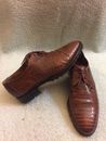 PACIOTTI 5926 Lazerd Brown Women’s Oxford Captoe Shoes Size 36.5/6 Made In Iatly
