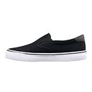 Lugz Mens Clipper Classic Slip-on Fashion Sneaker, Black/White/Black, 11 US