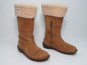 UGG Karyn Cuff Chestnut Leather Sheepskin Winter Boots Size Women's 7