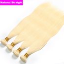 4 Bundles Blonde Virgin Human Hair Extensions Weave Thick Sew In Weft Straight A