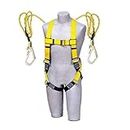 ETSHandPro Industrial Safety Belt Harness Full Body Fall Protection with Scaffolding Hook Double Lanyard Unisex Full Body Adjustable Climbing Harness Safety Belt (1)