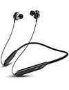 MAS CARNEY Wireless Bluetooth in-Ear Earphones BI2，Neckband Magnetic Headphones with Microphone Dual Drivers for Phone Call Music Running Sports Gym, Black