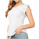 Cotton Tops for Women Casual Cowgirl Blouse Ladies White Short Sleeve Button Down Shirt Plus Size Denim top Today Show Steals and Deals NBC Today Show Deals of The Day