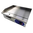 TAIMIKO Electric Griddle Commercial Counter Top Stainless Steel Hot Plate Kitchen Grill 3KW Fried Pans Burger Bacon Egg Fryer Barbeque (Full Flat)