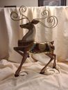 Pier 1 Imports- Large Metal Christmas Reindeer- New In Box