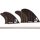 DORSAL Surfboard Fins Quad 4 Set Future Compatible Black Medium Carbon Fiber with Honeycomb Hexcore