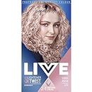 Schwarzkopf LIVE Lightener + Twist Permanent Pink Hair Dye, 2 in 1 Formula, Lightens and Colours Up To 3 Levels, Cool Rose 101