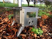 Outbacker® Firebox 'Flame' 304 Stainless 'Clear View' Tent Stove. 
