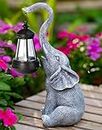 Goodeco Elephant Statue for Garden Decor with Gift Appeal - Ideal Gifts for Women, Mom or Birthdays, Beautifully Crafted Outdoor & Home Decor to Wow Your Guests (11" Elephant)