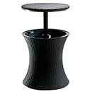 Keter Pacific Rattan Style Outdoor Cool Bar Ice Cooler Table Garden Furniture - Anthracite