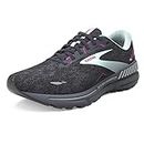 Brooks Women s Adrenaline GTS 23 Supportive Running Shoe, Black/Light Blue/Purple, 5 US