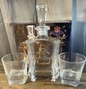 Crown Royal Decanter 25.4oz (750ml) with 2 drinking glasses 10.5oz (310ml)