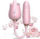 2024 Mini Automatic Sex Relaxing 30 Modes Toys, Rose Dual Motor Toy for Women Washable and Rechargeable Licking for Women USB Fast Charge,Waterproof