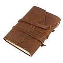 Parliky Closed Handmade Leather Notebook Leather Bound Journal Planner Leather Diary Journal Writing Supplies& Correction Supplies Leather Journal for Diary Book Man Men's Portable Shut