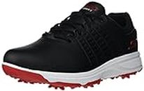 Skechers Men's Torque Waterproof Golf Shoe, Black/Red Sole, 11 Wide