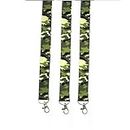 OFIXO Army Green Lanyards ID Badge Holder Key Neck Strap Lanyards ID Badge Card Holder Keychain Cellphone Strap Gift (Pack of 3)