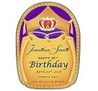 Personalized Happy Birthday Label to fit Crown Royal Bottles