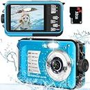 Unterwasserkamera Digitalkamera 1080P Full HD 30MP 16X Digitalzoom wasserdichte Kamera 10FT Unterwasserkamera zum Schnorcheln