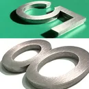 60mm Stainless Steel Number Stickers 0 To 9 Metal Self-adhesive Arabic Number Signs House Numbers