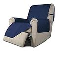 Easy-Going Recliner Chair Slipcover Reversible Sofa Cover Water Resistant Couch Cover Furniture Protector with Elastic Straps for Pets Kids Children Dog Cat (Recliner, Navy/Navy)