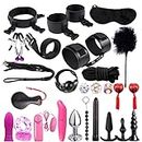 TYTOGE 26Pcs Sex Set Toy PU Leather Bundled Tying Set SM Set for Couples Adults Sexy Suit for Couples Gameplay