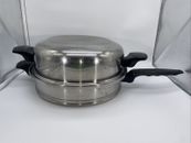 VINTAGE LIFETIME WEST BEND 10” STAINLESS SKILLET FRY PAN DOME LID COVER T304CC M