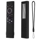 Oboe Silicone TV Remote Cover Compatible with Samsung Smart TV Remote 2022 TM2280E QLED TV BN68-13897A Protective Case with Remote Loop (Black) [Remote NOT Included]