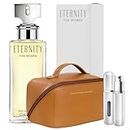 ARTMAN STORE ETERNITY PERFUME FOR WOMEN 3.3 OZ, Eau De Parfum Spray - Gift Set Pack - Travel Bag And Refillable Empty Perfume Bottle..