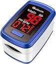 aCurio Pulse Oximeter NHS Test Oximeter - CE Approved Oxygen Monitor Finger Adults and Child Heart-Rate Monitor - Oxygen Saturation Monitor Accurate Fast Blood Oxygen Monitor Heart Rate Monitor
