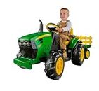 Peg Perego John Deere Ground Force Tractor with Trailer 12 Volt Ride on