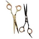 GutarGoo Professional Stainless Steel Barber Salon Hair Cutting Scissors Hairdressing Styling pets (Pack of 2)