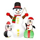 CLUB BOLLYWOOD® Christmas Inflatable Snowman with Lights Adorable Xmas Inflatable Decoration | Home & Garden | Holiday & Seasonal Dƒ©co | Yard D©co | 1 Set Christmas Inflatable Snowman