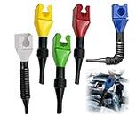Universal Flexible Draining Oil Snap Plastic Funnel, Spill-Free Plastic Clasp Funnel, Multi-Function Convenient Large Funnels Wide Mouth for Automotive Oil and Household Uses (mixed 5pcs)