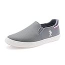 U.S. POLO ASSN. Campbell 2.0 Men Grey Slip On Sneaker-(UK8)(US9)(2FD24349G08)
