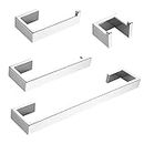 Fapully 16-Inch Bathroom Hardware Accessory Set,Chrome Bathroom Sets Accessories Wall Mounted,Stainless Steel Towel Bar Set,Accesorios para Baños