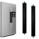 Kewjug Refrigerator Door Handle Covers Washable Cloth Kitchen Decor Keep Appliance Clean Anti-Static Stains for Fridge Dishwashers Velvet (2Pcs Black)