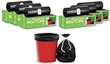 Newtone Premium Garbage Bags Size 17 X 19 Inches (Small) 180 Bags (6 Rolls) Dustbin Bag/Trash Bag - Black Color