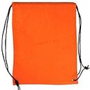 5 Pack 210D POLYESTER Drawstring Backpack, Gym Sports, Outdoor Backpack, Camping and Hiking Orange Bags (5 Pack, Orange)