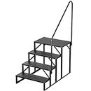 3 Step Stairs 5th Wheel Stair Hot Tub Steps Outdoor RV Step Ladder Support Economy Stair Riser Quick Eases Boarding and Exitingfor RVs and Travel Camper Trailers Non Slip Assist Handrail