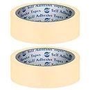 VCR Masking Tape - 20 Meters in Length 24mm / 1" Width - 2 Rolls Per Pack - Easy Tear Tape, Best for Carpenter, Labelling, Painting and leaves no residue after a peel.
