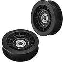 2 Pack 539110311 Lawn Tractor Idler Pulley (3/8" ID & 3-1/2" OD) Compatible with Husqvarna Craftsman Poulan Zero-Turn Mower MZ6125 RZ3016 RZ4219 RZ4619, Replaces 14259 84005748