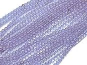 The Design Cart Light Purple Round Pressed Glass Beads Strings (4 mm) 12 Strings - Used for Jewellery Making, Beading, Crafting and Embroidery