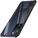 TheGiftKart Crystal Clear Back Cover Case 360 Degree Protection Shock Proof Design Transparent Back Cover for Samsung Galaxy S20 FE/S20 FE 5G(PC TPU|Black Bumper
