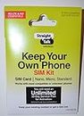 Straight Talk Keep Your Own Phone SIM Kit for Unlocked CDMA or Verizon Phones