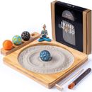Kit de jardín zen para escritorio, kit de terapia de bandeja de arena, regalo zen de Navidad