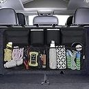URAQT Kofferraum Organizer, Auto Aufbewahrungstasche, Kofferraumtasche, Wasserdichten Taschen mit Starkes elastisches, Zauberstabstruktur für SUV, Schwarz