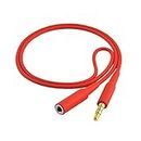 Geekria Headphones Extension Cable for Bose SoundSport, SIE2, SIE2I, Sony MDR-AS20J, AS200, CX380, CX686, Sport Headphones Replacement Cord (Red)